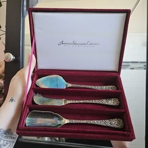 Godinger Silver and Teal Serving Set